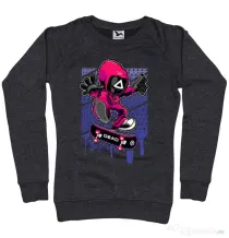 Bluza personalizata dama Squid Game 3 Negru melanj