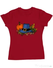 Tricou personalizat dama Thank Giving Rosu