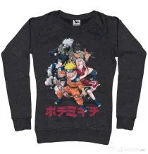 Bluza personalizata dama Naruto Ninja Team Negru melanj