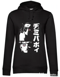 Hanorac dama cu gluga Otaku Scream Negru