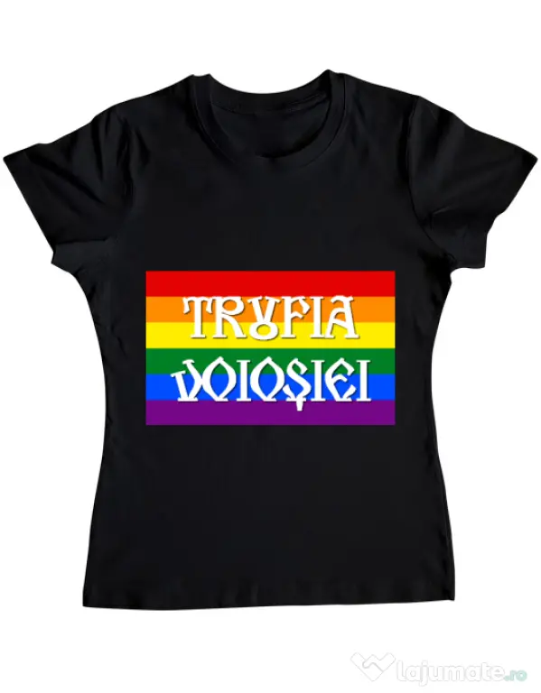 Tricou personalizat dama Trufia Voiosiei Negru