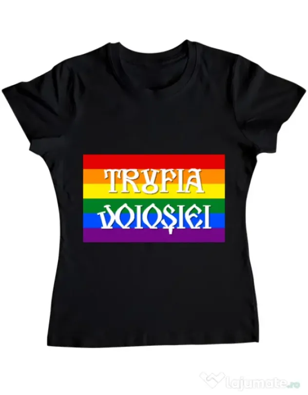 Tricou personalizat dama Trufia Voiosiei Negru