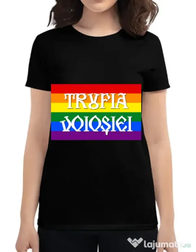 Tricou personalizat dama Trufia Voiosiei Negru