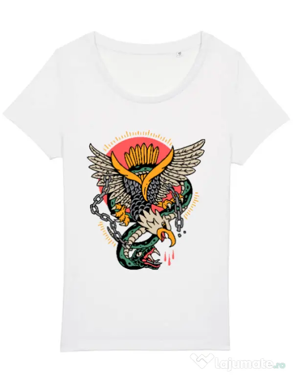 Tricou STANLEY STELLA dama Tattoo Fighting Alb