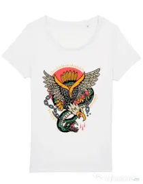 Tricou STANLEY STELLA dama Tattoo Fighting Alb
