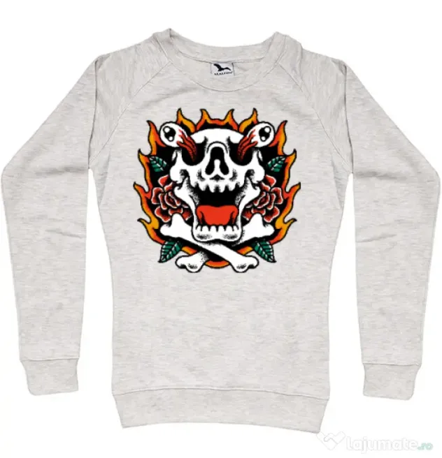 Bluza personalizata dama Death and Flower Migdala melanj