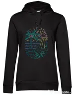 Hanorac dama cu gluga Beach Neon Negru
