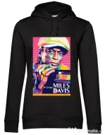 Hanorac dama cu gluga Miles Davis Negru