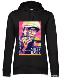 Hanorac dama cu gluga Miles Davis Negru