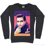 Bluza personalizata dama Johnny Cash Negru melanj