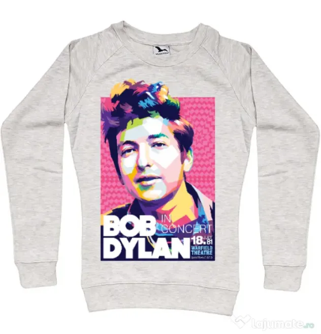 Bluza personalizata dama Bob Dylan Migdala melanj