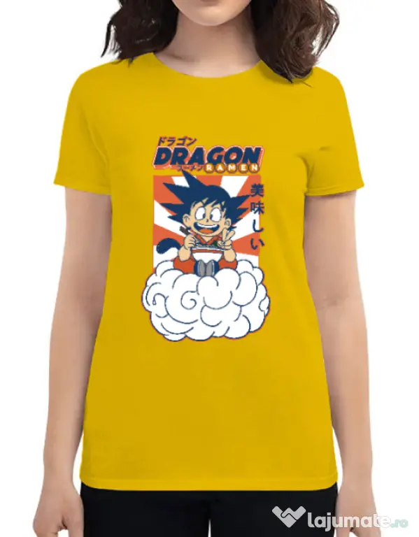 Tricou personalizat dama Dragon Ramen Galben