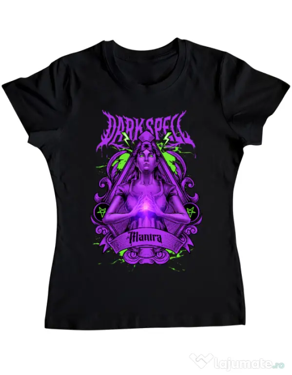 Tricou personalizat dama DARK SPELL Negru
