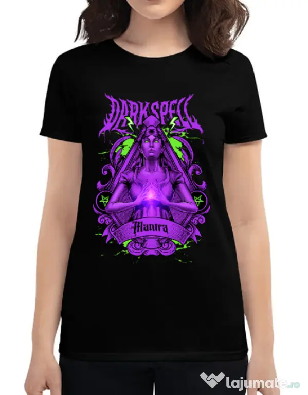 Tricou personalizat dama DARK SPELL Negru