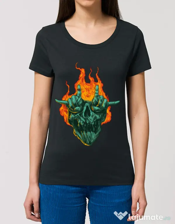 Tricou STANLEY STELLA dama METAL HEADS Negru