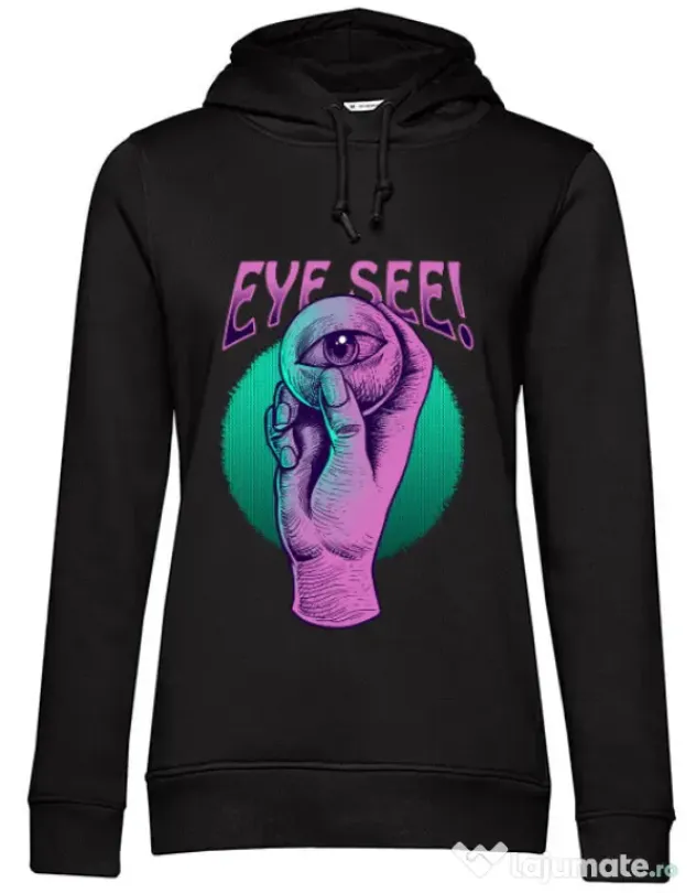 Hanorac dama cu gluga EYE SEE Negru