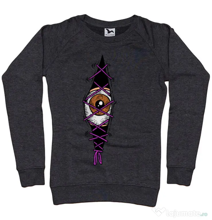 Bluza personalizata dama INSIDE OF ME Negru melanj