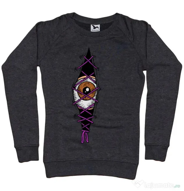 Bluza personalizata dama INSIDE OF ME Negru melanj