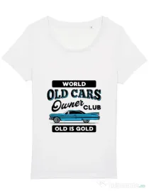 Tricou STANLEY STELLA dama OLD CARS CLUB Alb