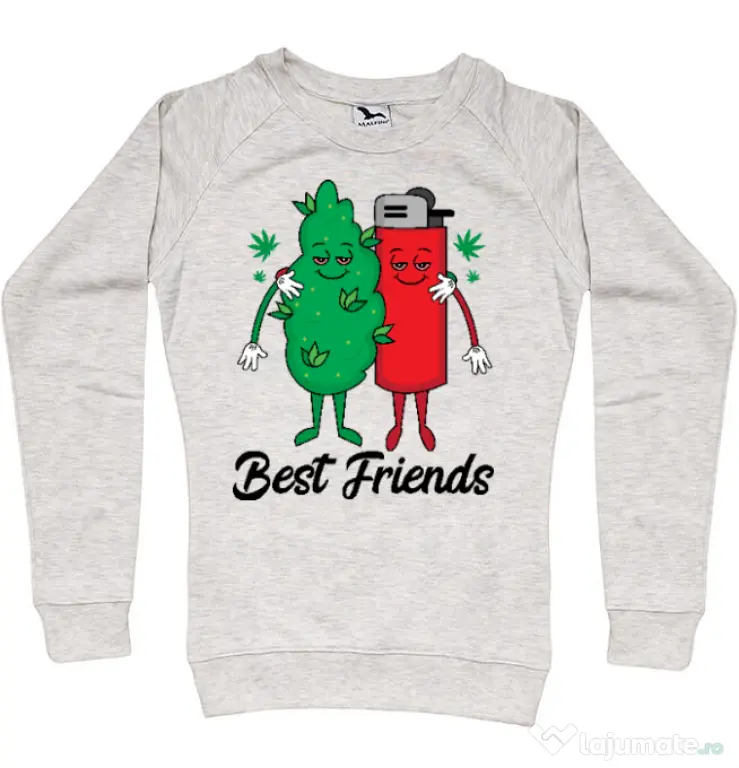 Bluza personalizata dama Best Friends Migdala melanj