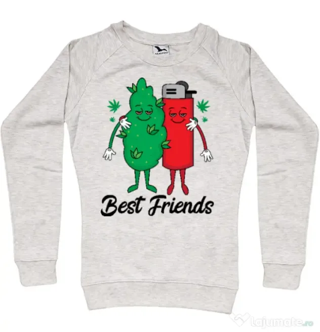 Bluza personalizata dama Best Friends Migdala melanj