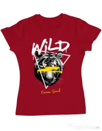 Tricou personalizat dama Wild Fierce Soul Rosu
