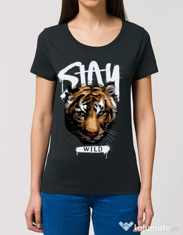 Tricou STANLEY STELLA dama Stay Wild Negru