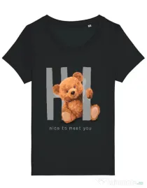 Tricou STANLEY STELLA dama Nice to meet you Negru