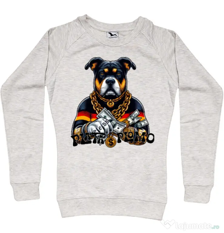 Bluza personalizata dama BULLDOG 08 Migdala melanj