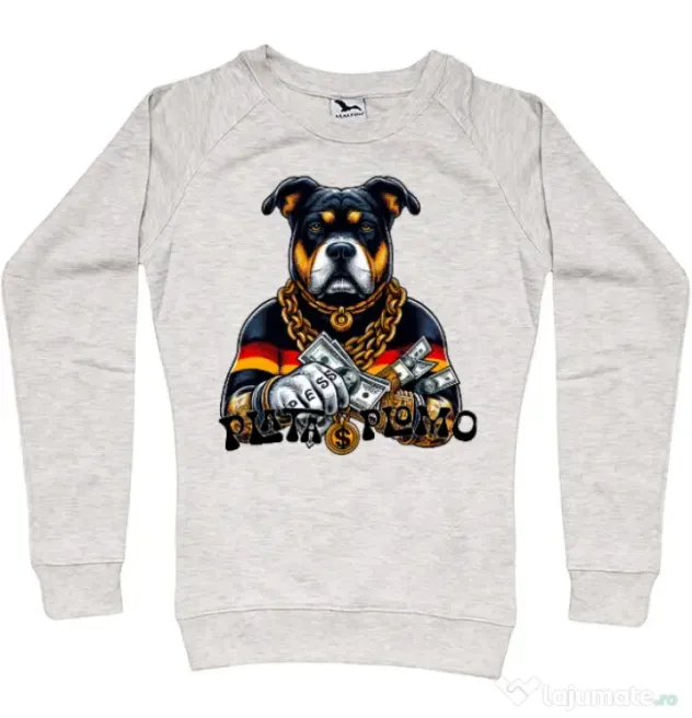Bluza personalizata dama BULLDOG 08 Migdala melanj