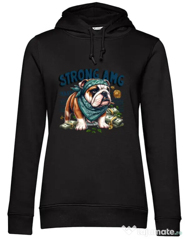 Hanorac dama cu gluga BULLDOG 09 Negru