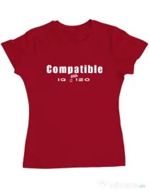 Tricou personalizat dama Tricouri cu mesaje | IQ 120 | CreativeSheep Rosu
