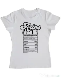 Tricou personalizat dama Zodiac | Berbec Alb