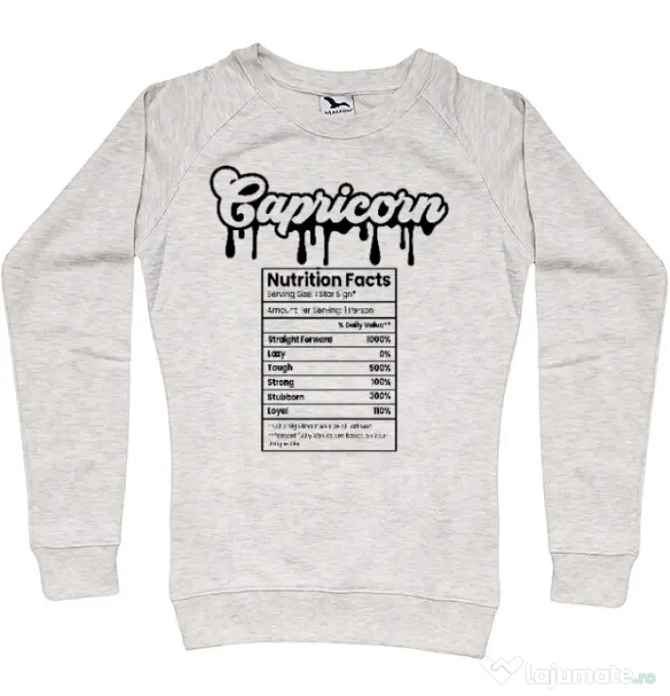 Bluza personalizata dama Zodiac | Capricorn Migdala melanj