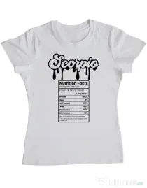Tricou personalizat dama Zodiac | Scorpion Alb