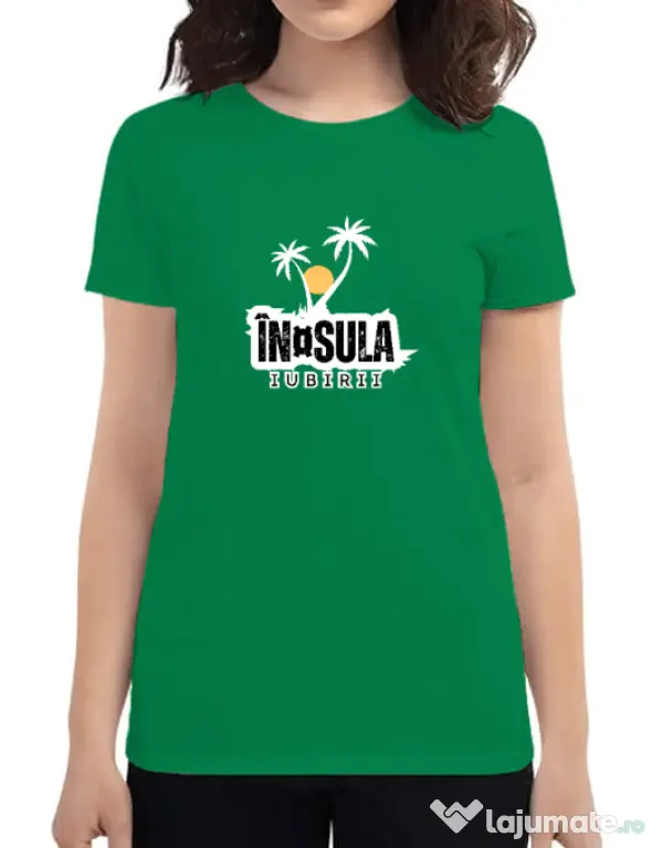 Tricou personalizat dama Insula Verde mediu