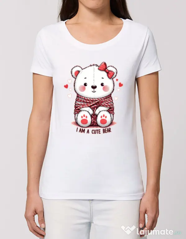 Tricou STANLEY STELLA dama CUTE BEAR 2 Alb