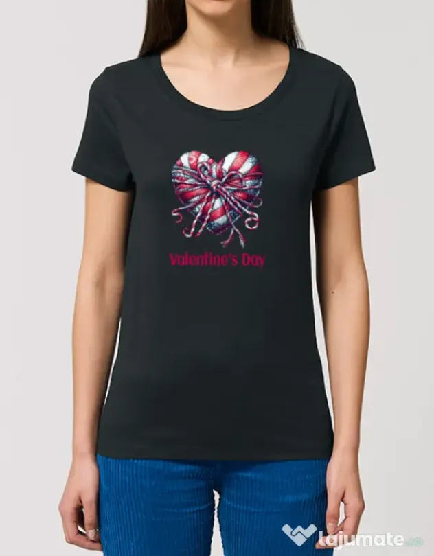 Tricou STANLEY STELLA dama Valentine\'s Day 2025 Negru