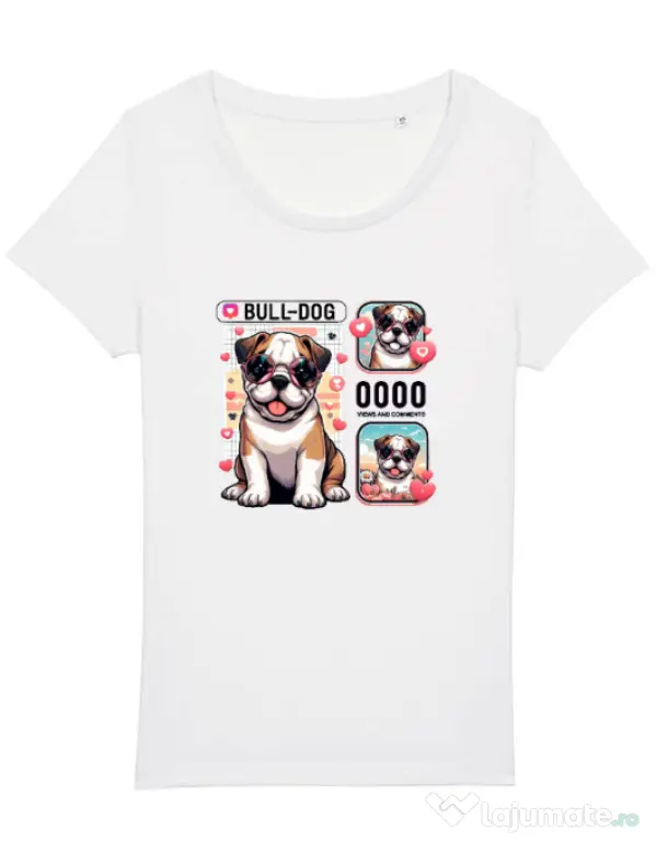 Tricou STANLEY STELLA dama BULLDOG 15 Alb