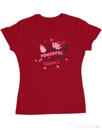 Tricou personalizat dama M&D 27 POWERFUL WOMEN\'S Rosu