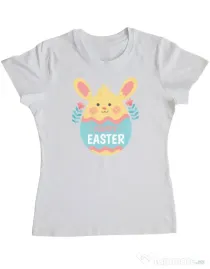 Tricou personalizat dama BUNNY CUTE Alb