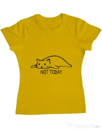 Tricou ADLER dama Not today Galben