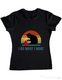 Tricou ADLER dama I do what i want Negru
