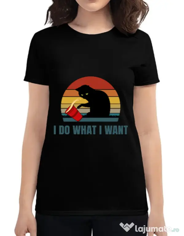 Tricou ADLER dama I do what i want Negru