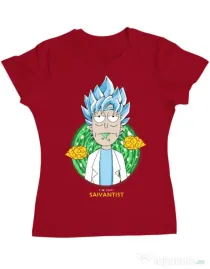 Tricou ADLER dama I'm just saiyantist Rosu