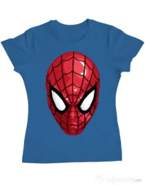 Tricou ADLER dama Spiderman mask Albastru azuriu