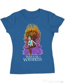 Tricou ADLER dama Winter is wrecked Albastru azuriu