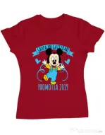 Tricou ADLER dama Absolvire Mickey Mouse Rosu