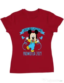 Tricou ADLER dama Absolvire Mickey Mouse Rosu