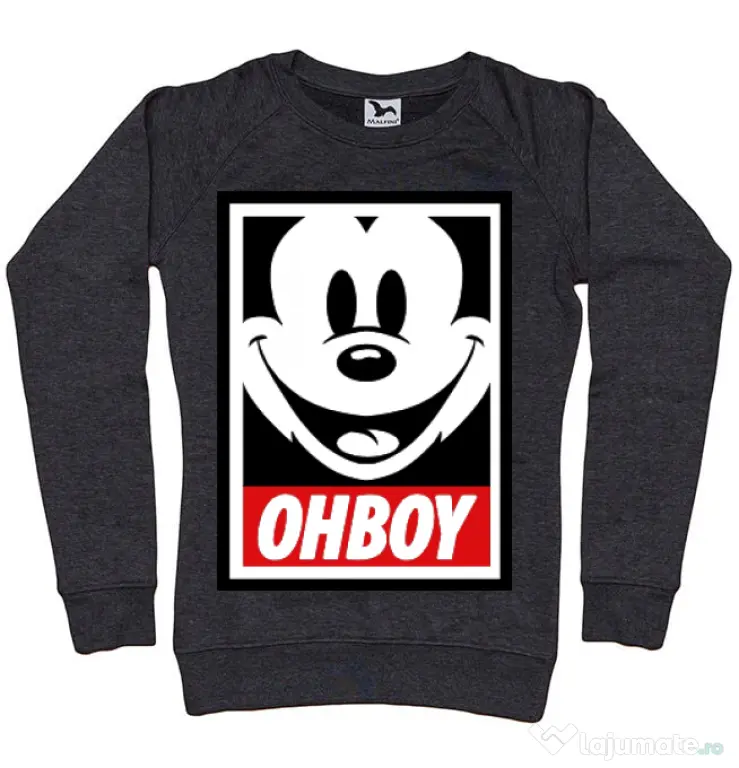 Bluza ADLER dama Oh boy Negru melanj